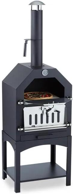 Klarstein KLARSTEIN Pizzaiolo, cuptor de pizza, grătar, afumare, oțel, piatră de pizza