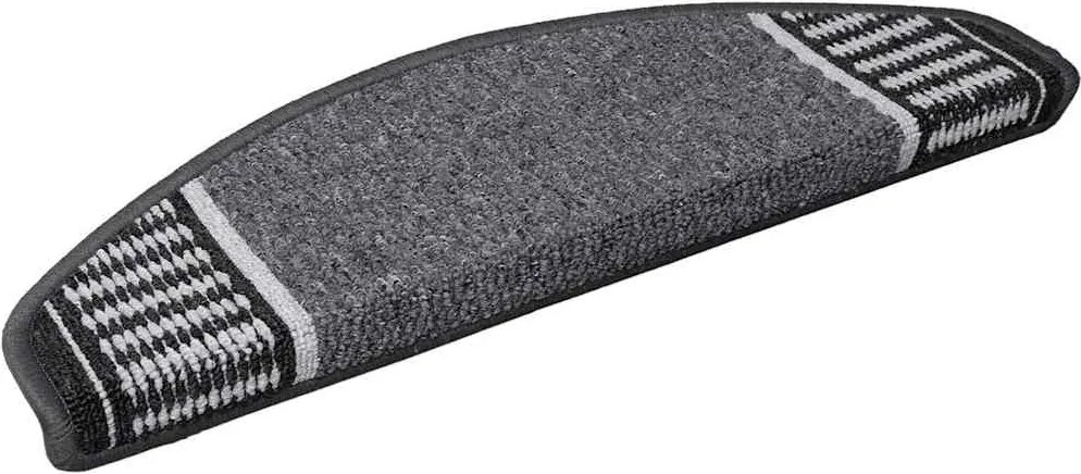 vidaXL Mochete autocolante pentru scară 15 pcs Antracit 65 x 21 x 4 cm