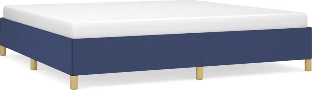 vidaXL Cadru de pat fără saltea, albastru, 200x200 cm, textil