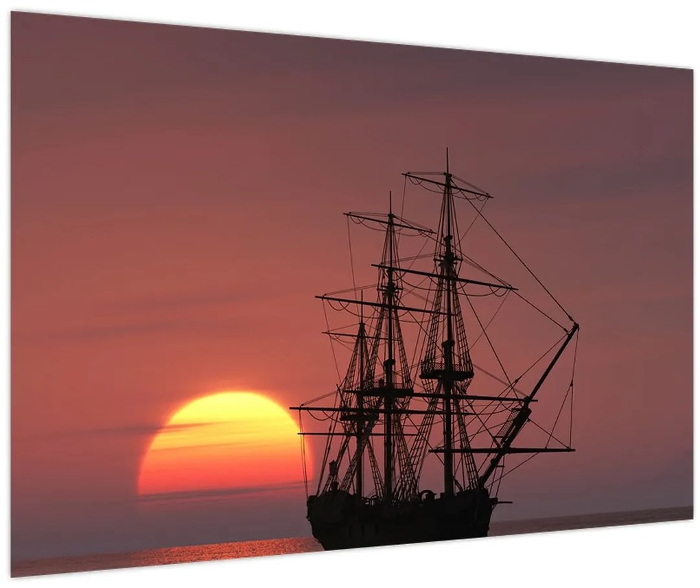 Tablou - Navă medievală (90x60 cm)