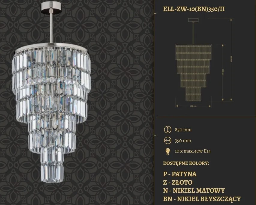 Lustra LUX suspendata, realizata manual ELLINI diametru 35cm