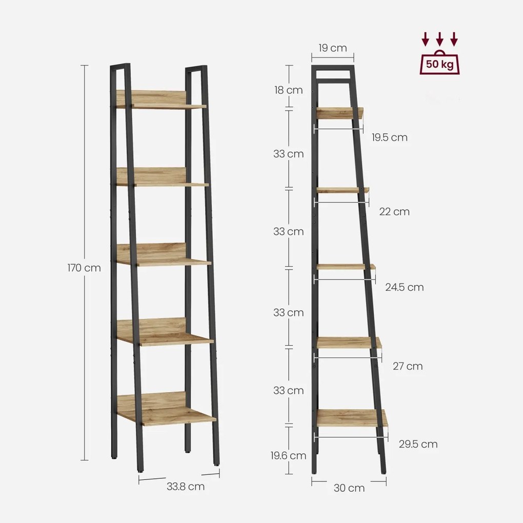 Raft TAYLOR ARTISAN 5 polite 170x33,8 cm