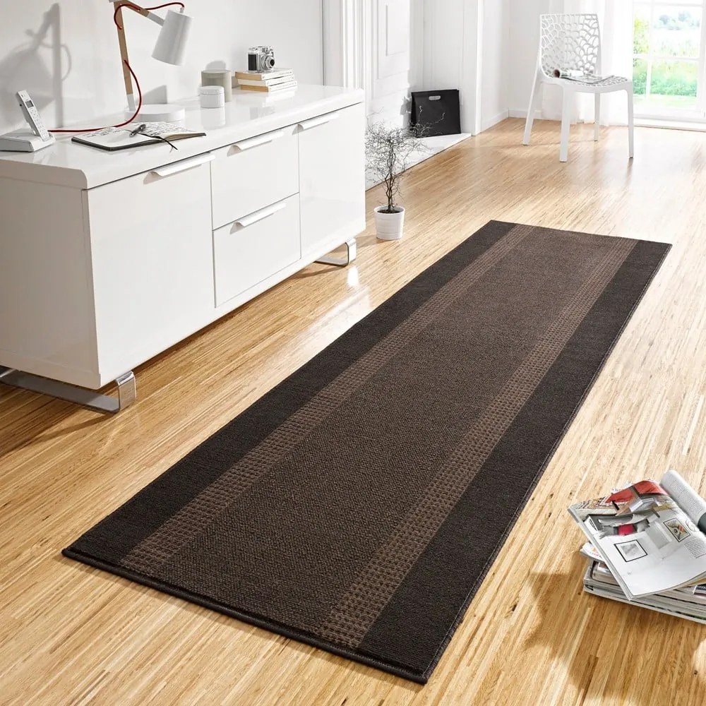 Covor tip traversă Hanse Home Basic, 80x300 cm, maro