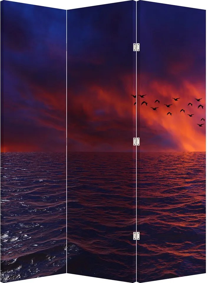 Paravan - Mare și păsări (126x170 cm)