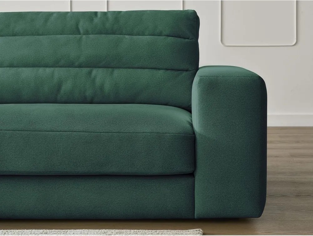 Colțar verde cu tapițerie din catifea (cu colț pe partea stângă/cu șezlong) Sierra – Bobochic Paris