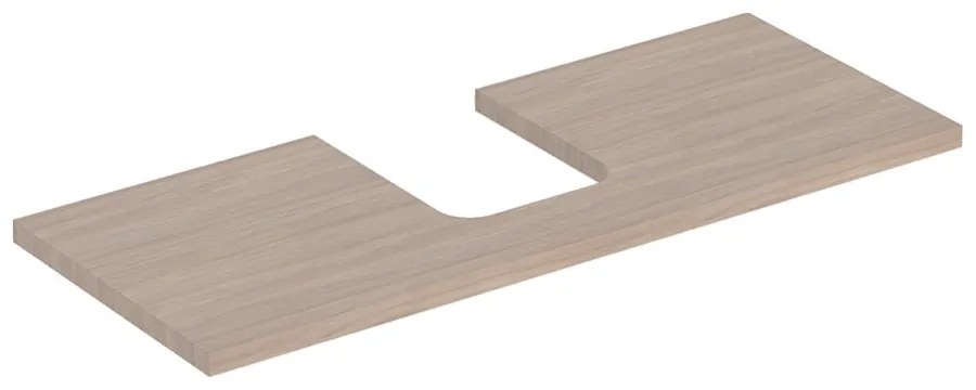Blat pentru lavoar Geberit One cu decupaj in mijloc 120 cm stejar bej