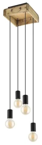 Lustră pe cablu WOOTTON 4xE27/40W/230V Eglo 43591