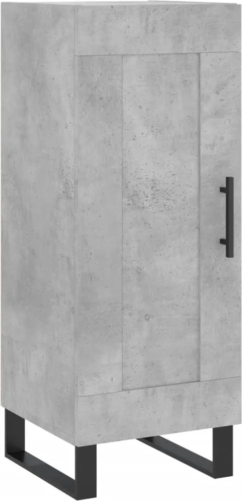 vidaXL Servantă, gri beton, 34,5x34x90 cm, lemn compozit