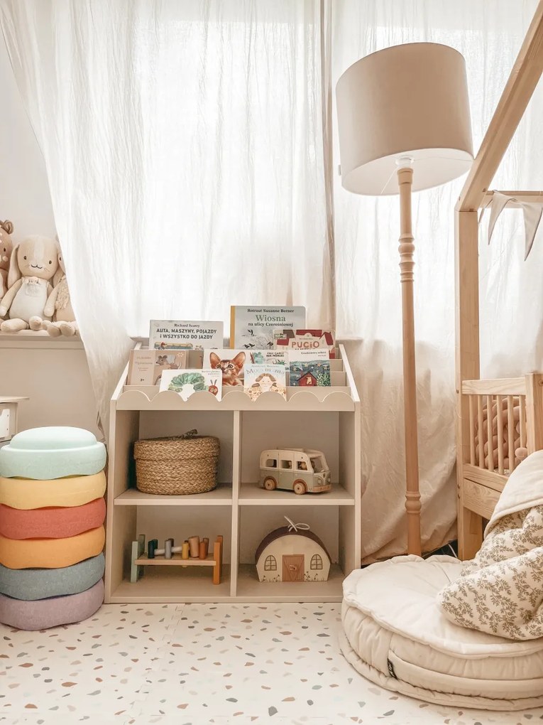 Biblioteca pentru copii Book Nook alba H76 cm