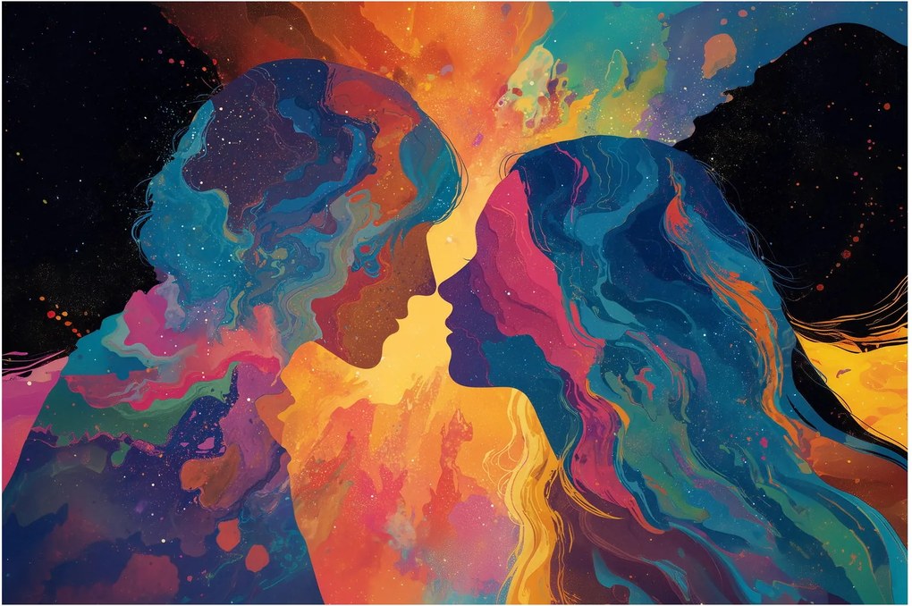 Tablou - Dragoste cosmică (90x60 cm)