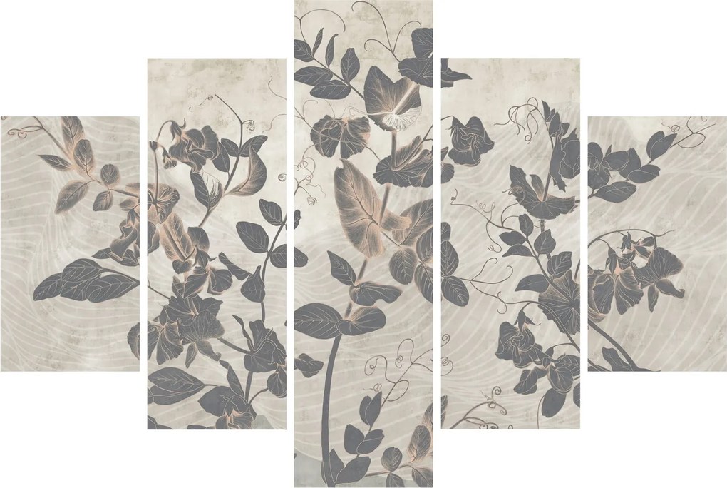 Tablou - Frunze texturate (150x105 cm)