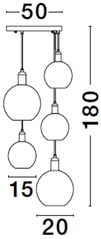 Lustra suspendata design modern MIRRO
