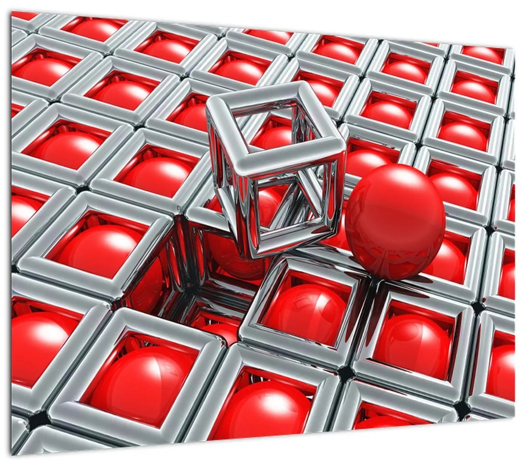 Tablou - Abstract metalic 3D (70x50 cm)