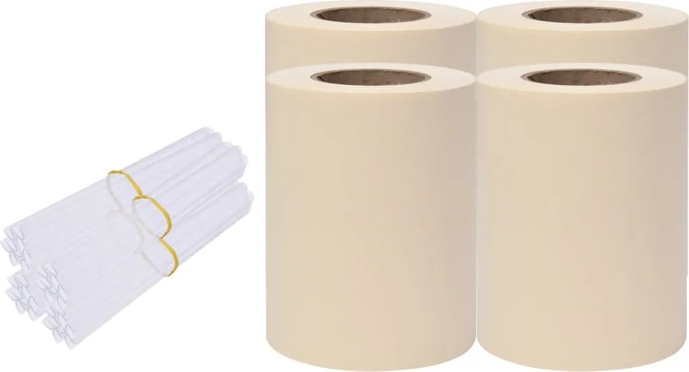vidaXL Panouri intimitate grădină, 4 buc., crem, 35x0,19 m, PVC