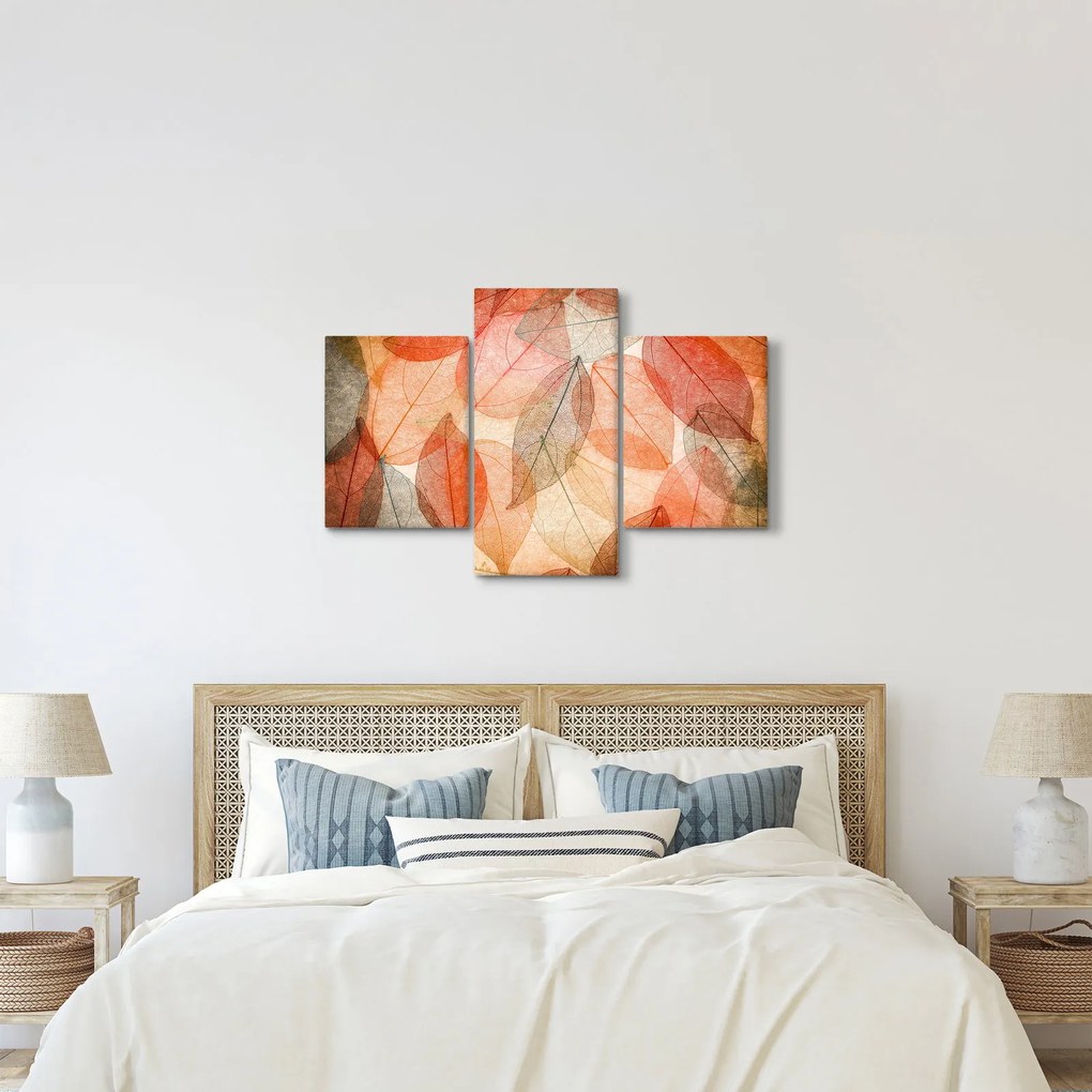 Tablou cu frunzele de toamnă pictate (90x60 cm)