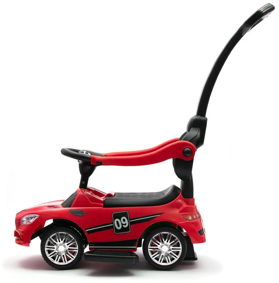 Mașinuță Baby Mix pentru copii cu sunet și barăde ghidare Racer, roșu