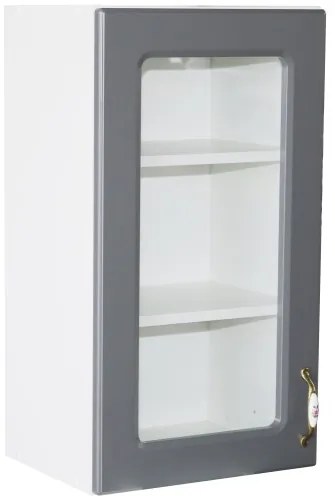 Corp superior 40 vitrina cu 1 usa Zebra MDF gri