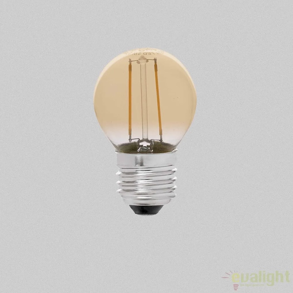 Bec LED E27 G45 FILAMENT AMBER 2W 2200K 17414