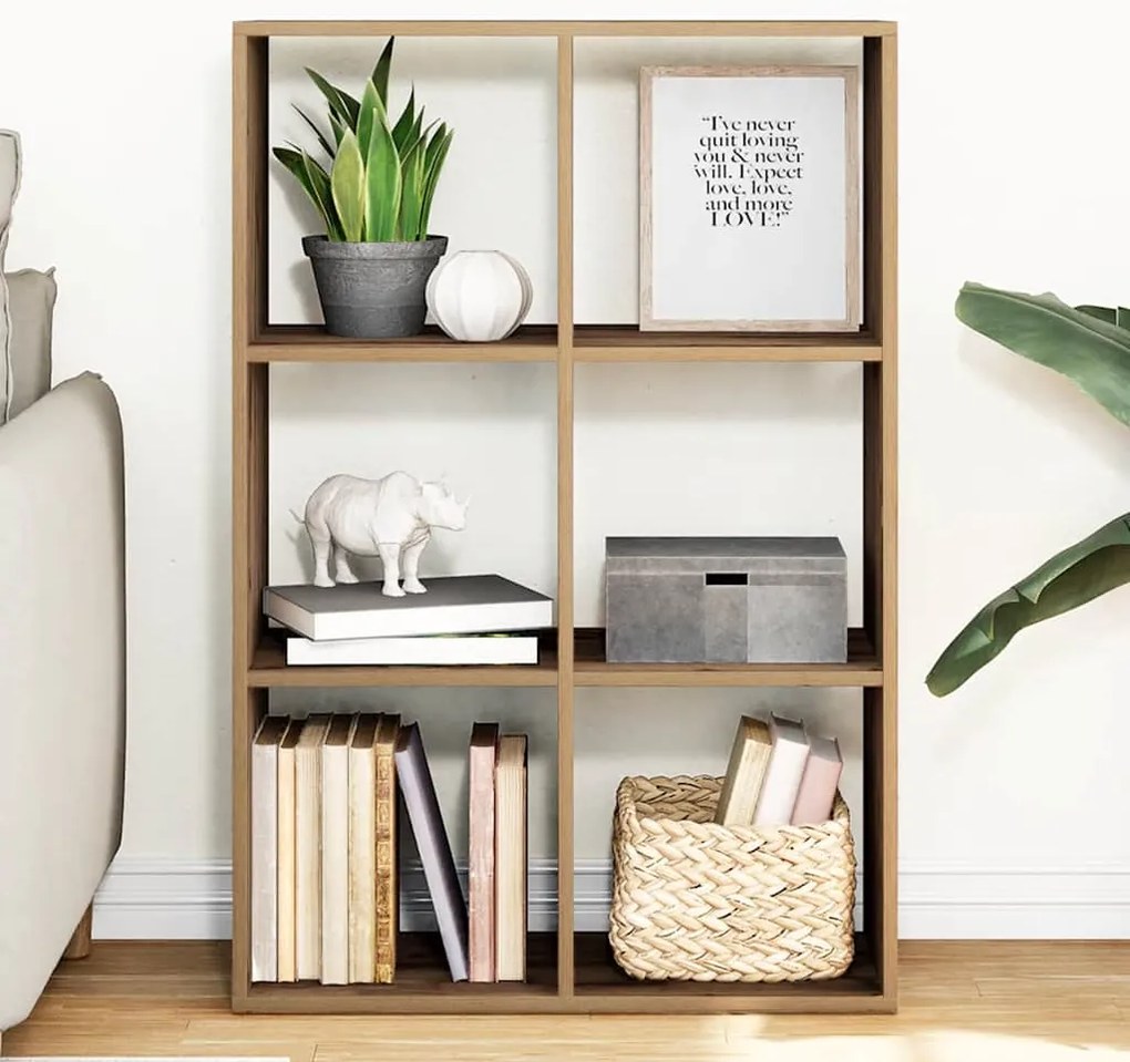 vidaXL Bibliotecă/separator, stejar artizanal, 69,5x29x103,5 cm, lemn