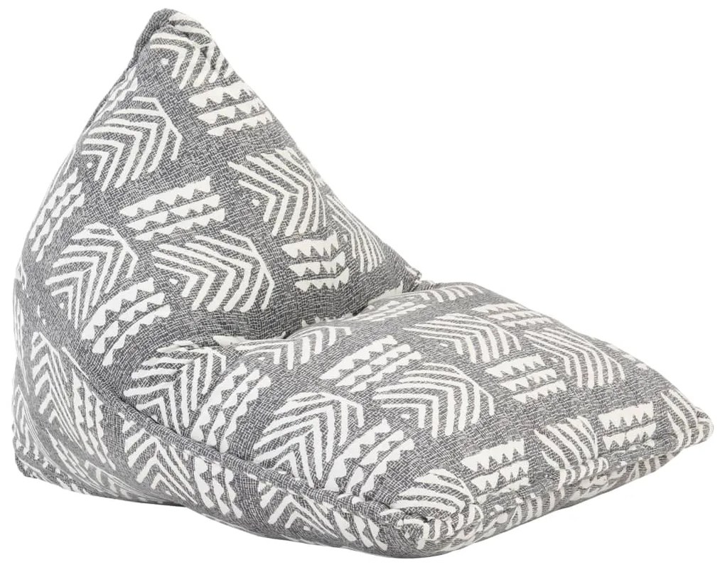 287728 vidaXL Canapea tip sac, gri, material textil, petice