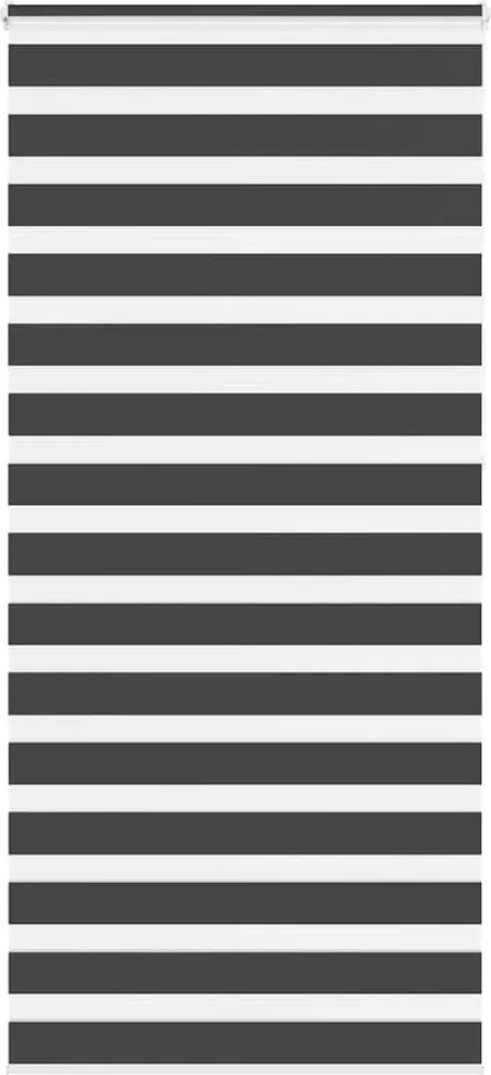 vidaXL Jaluzea tip zebra neagră lățime țesătură 105,9 cm poliester