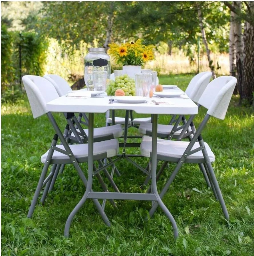 Masă pliabilă de catering 180cm negru