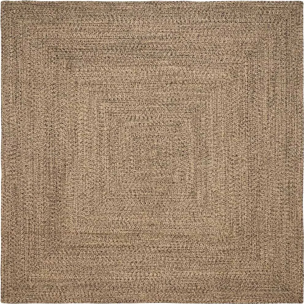 vidaXL Covoare de zonă Pătrat Natural și Negru 200 x 200 cm Iută