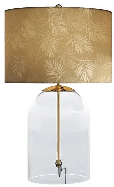 Veioza, Lampa de masa, Sticla, Abajur Auriu, CLASSICO 50cm