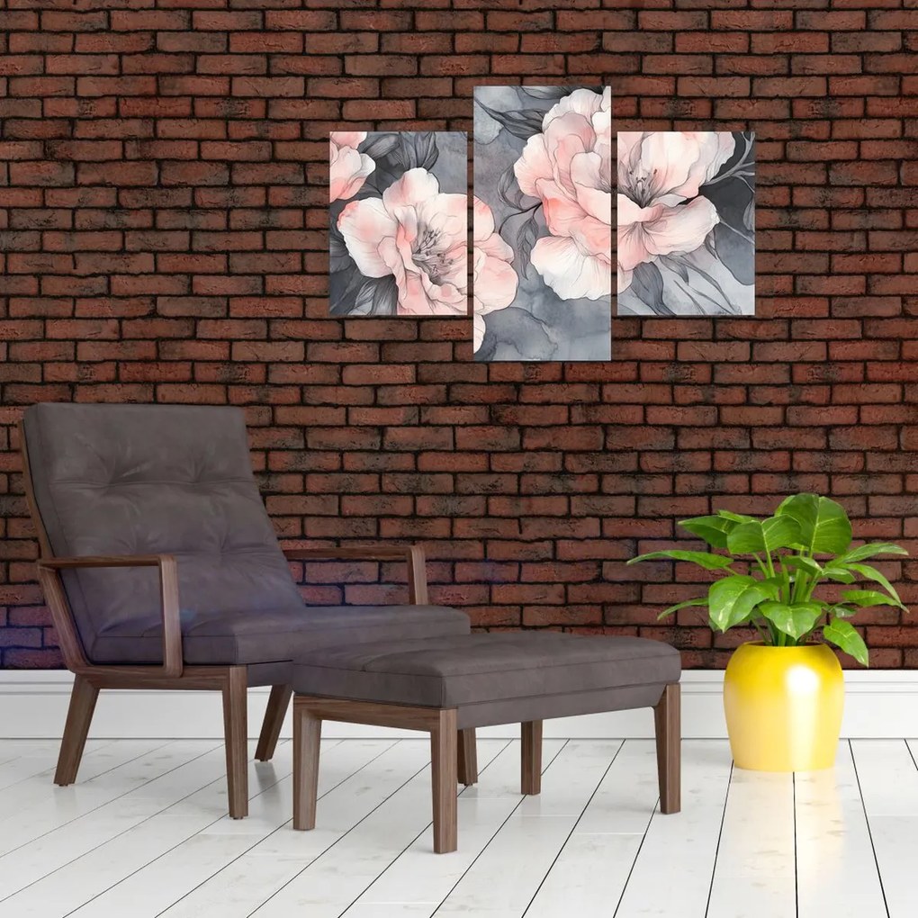 Tablou - Schiță de flori (90x60 cm)