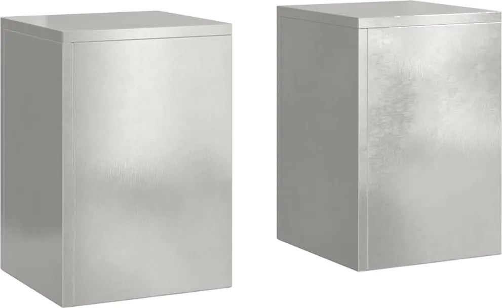 vidaXL Suport pentru plante 2 pcs Argintiu 24 x 24 x 35 cm