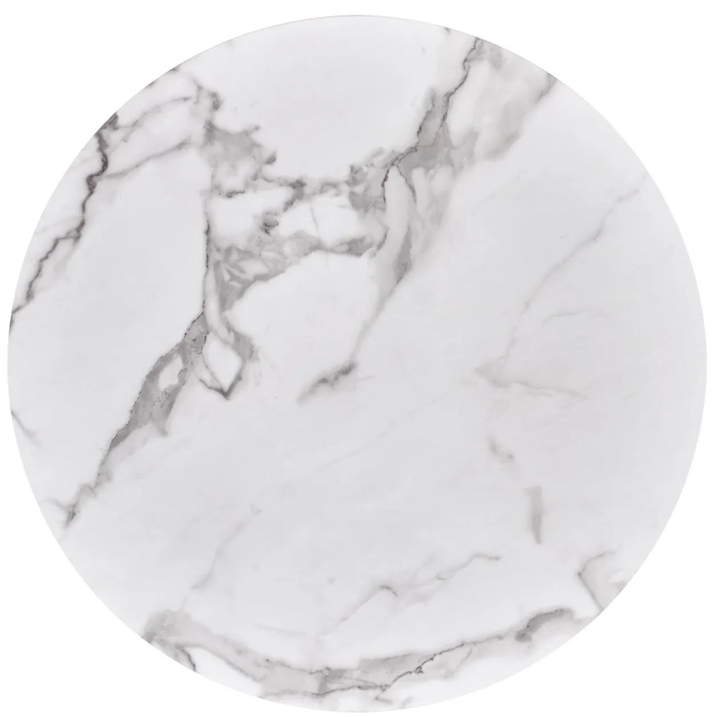 Masa Morata marmura alba / auriu – Ø79 x h74 cm