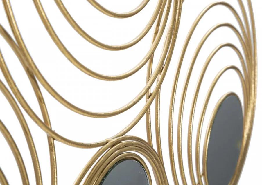 Panou decorativ auriu din metal, 90x2,5x45 cm, Rays Mauro Ferretti