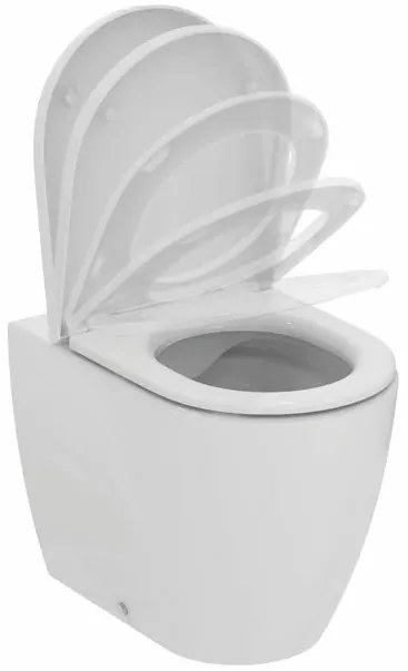 Set vas WC pe pardoseala Ideal Standard Ellisse rimless cu capac softclose alb