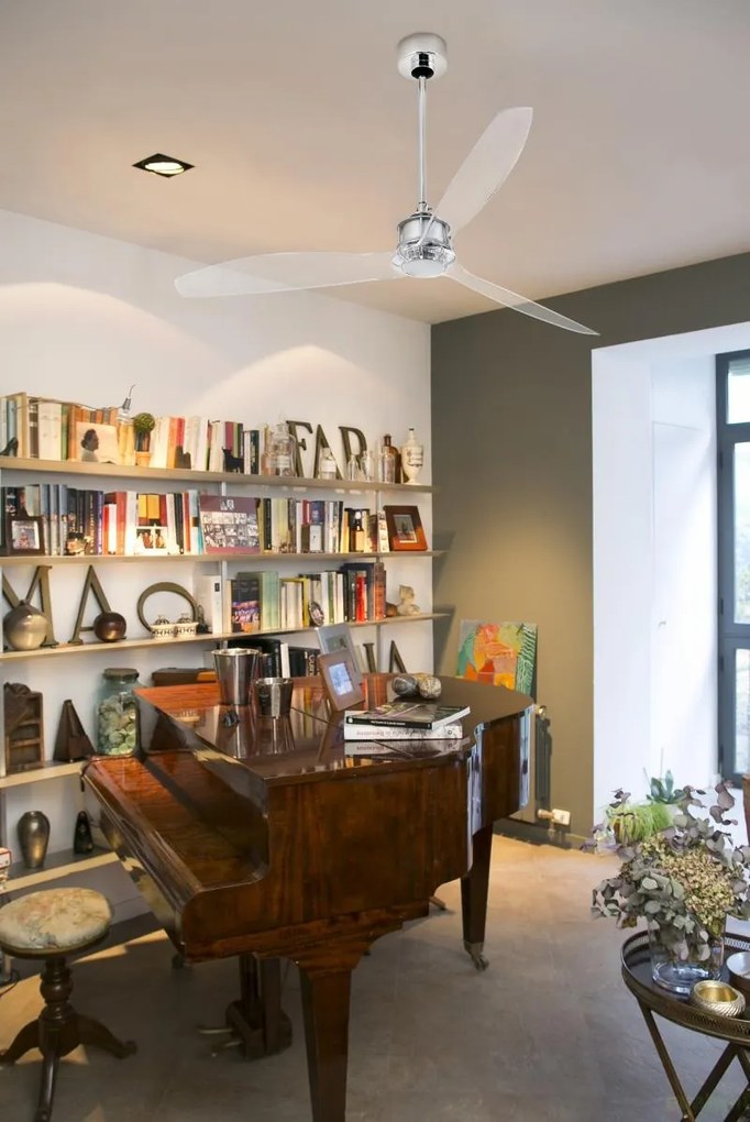 Ventilator modern cu telecomanda diam. 128 cm, JUST FAN Cromat 33394