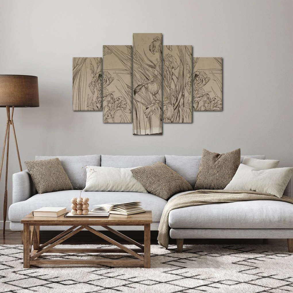 Tablou - Contururile plantelor (150x105 cm)