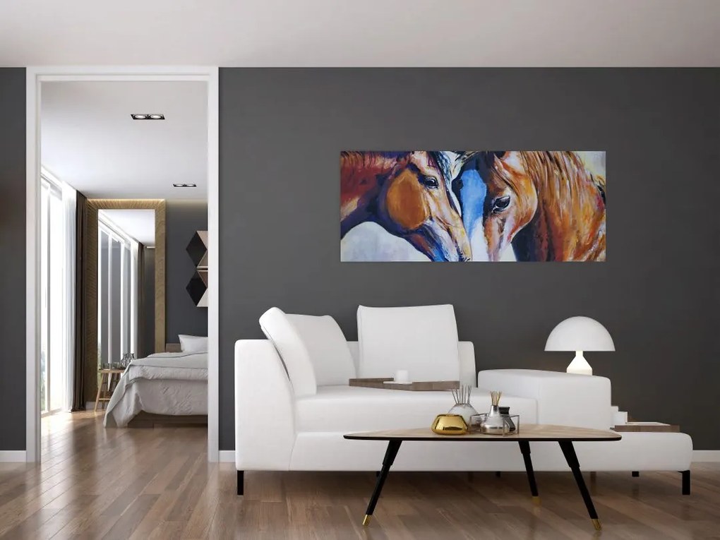 Tablou - Caii îndrăgostiți (120x50 cm)