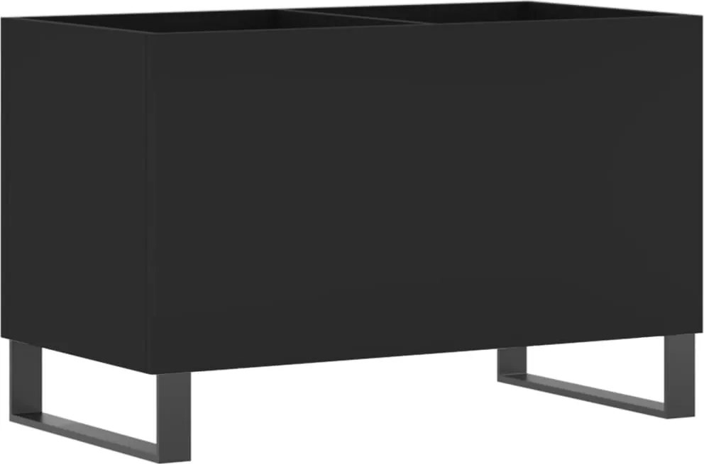 vidaXL Dulap pentru discuri, negru, 74,5x38x48 cm, lemn prelucrat