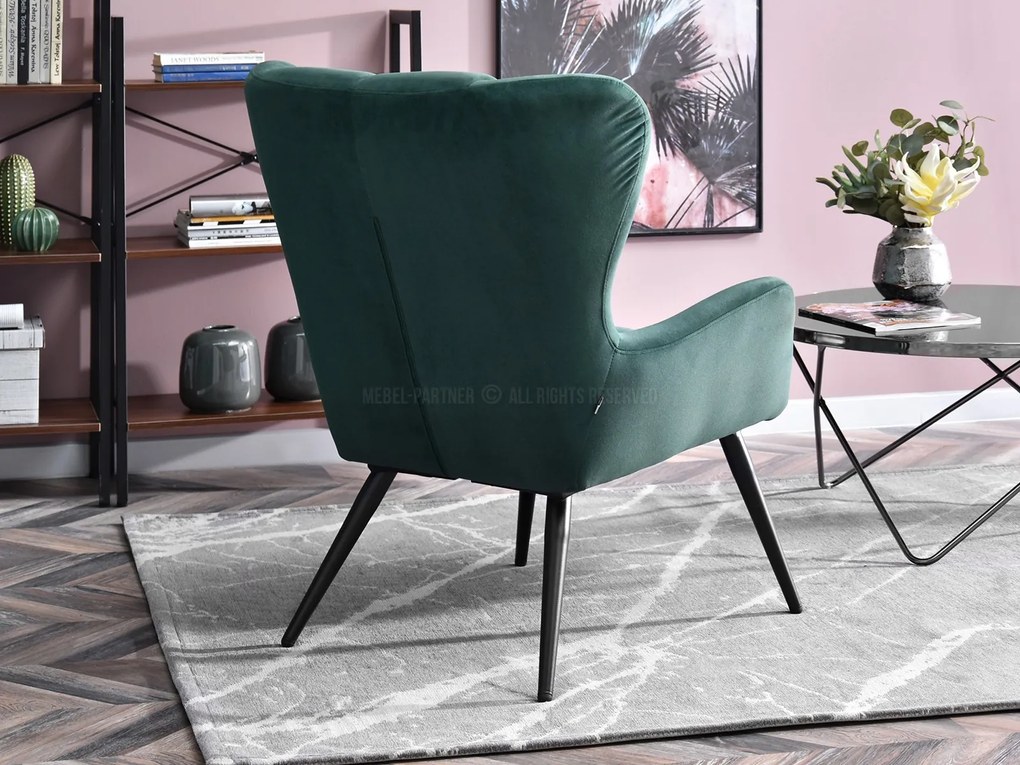 Fotoliu Kikino (verde + negru). Promo -25%. 1110129