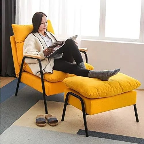 OFERTA Fotoliu reglabil gri deschis BRISTOL cu taburet, a doua calitate