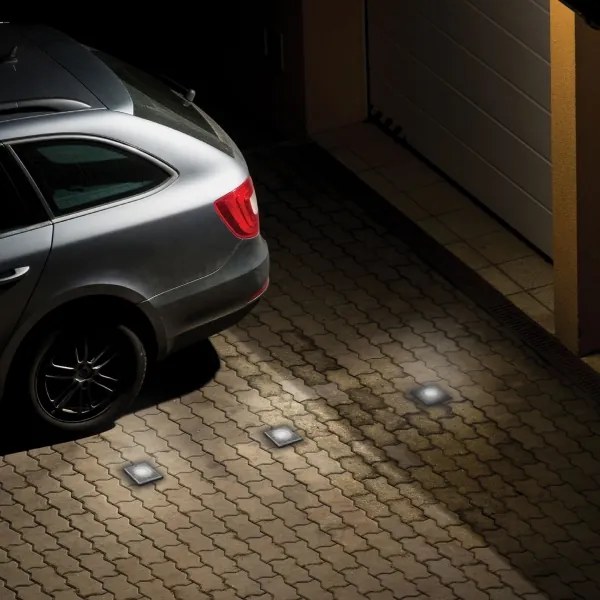 Corp de iluminat de exterior pentru căi de acces LUKKA CONNECT 1xGU10/4W/230V IP67 crom mat pătrat