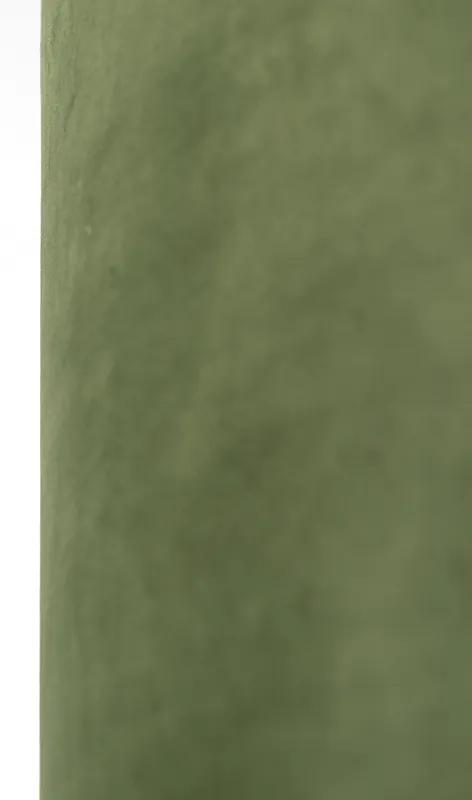 Abajur velur verde 40/40/40 cu interior auriu
