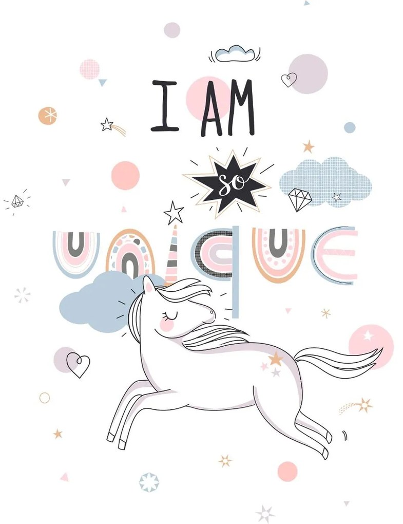 Lenjerie de pat din bumbac pentru copii, UNICORN