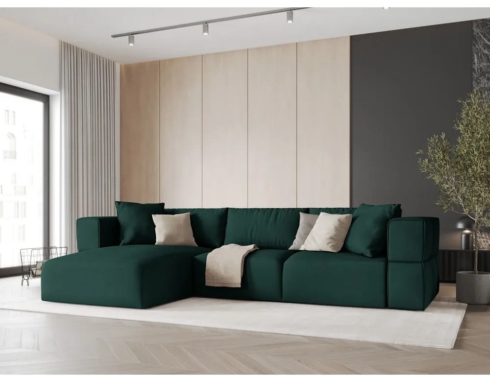 Colțar verde (cu colț pe partea stângă ) Esther – Milo Casa