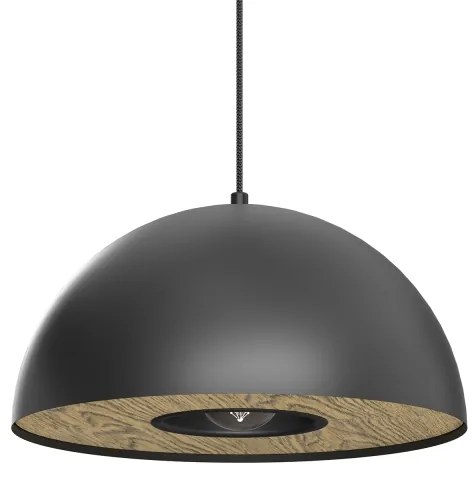 Lustră pe cablu ELGUND 1xE27/15W/230V d. 35 cm negru