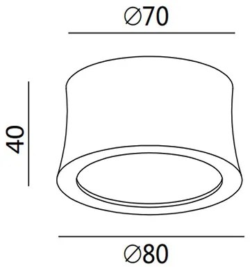 Fabas 3440/71/102 - Spot LED PONZA, 7W, 230V