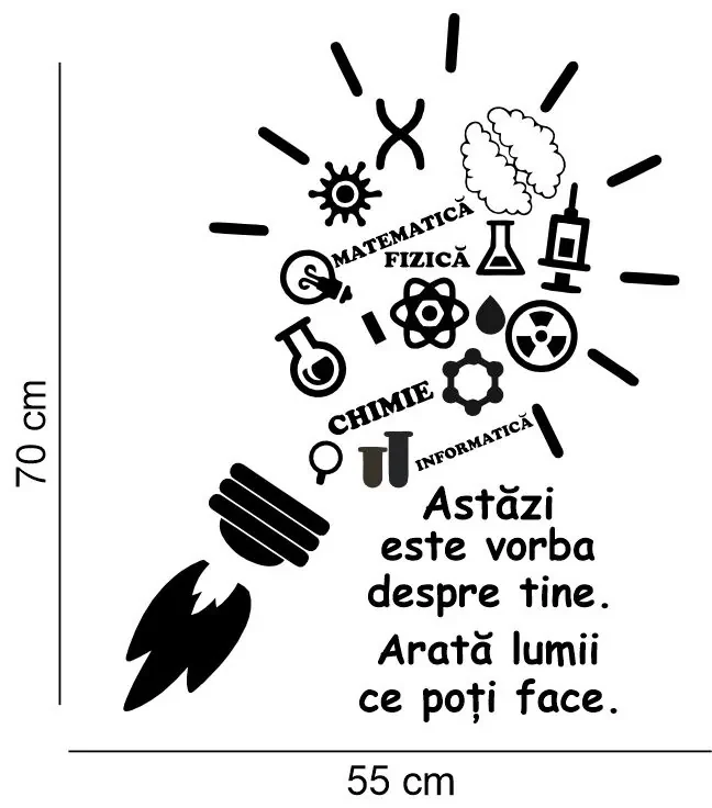 Sticker perete Astazi este vorba despre tine