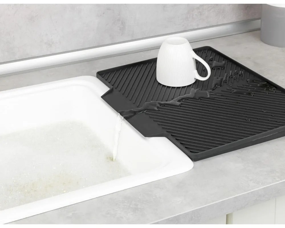 Scurgător vase Wenko Nelia, 34 x 40 cm, gri