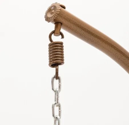 Scaun suspendat maro deschis TROPIKAL cu suport.