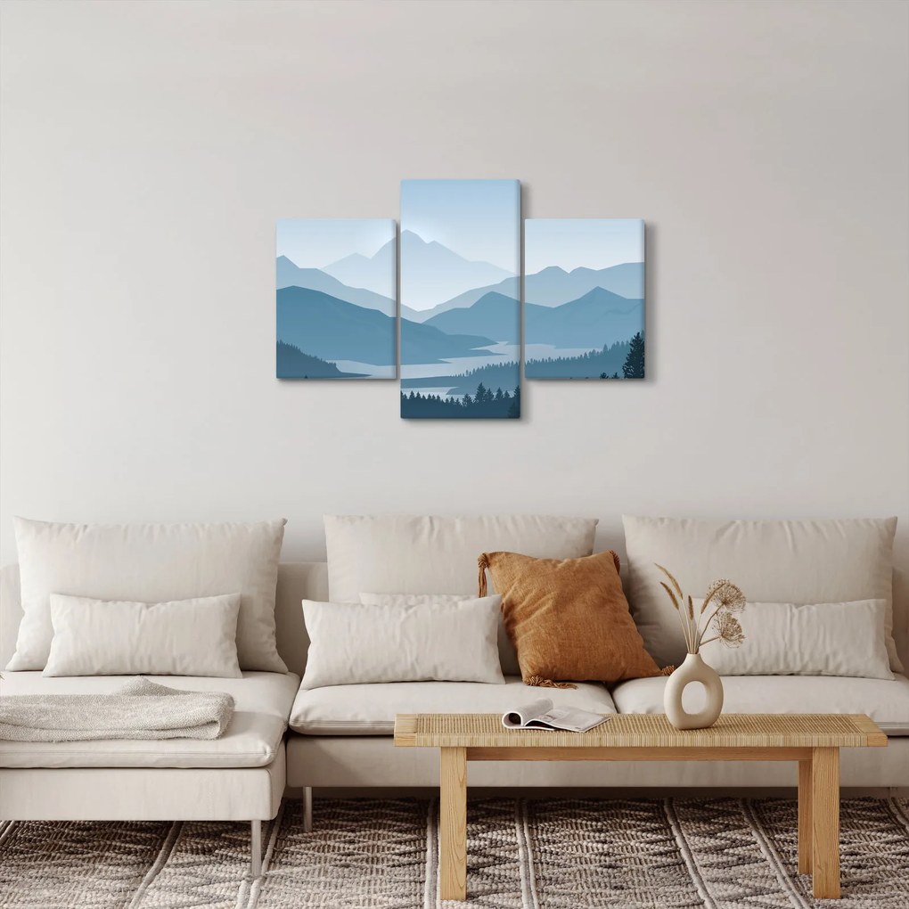 Tablou - Munții cu privirea graficeanului (90x60 cm)
