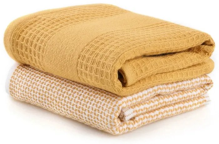 Prosoape galbene 2 buc. gofrate 40x60 cm Betty – Foutastic